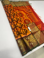 VSISC367 - yellow color body , red color pallu , blouse.