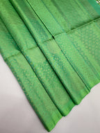 VSA623 - rexona green color body, pallu , blouse pure silk saree