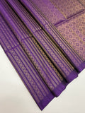 VSA617 - violet color body, pallu , blouse pure silk saree