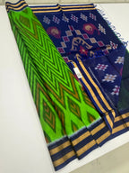 VSISC391 - green color body , navy blue color pallu , blouse.