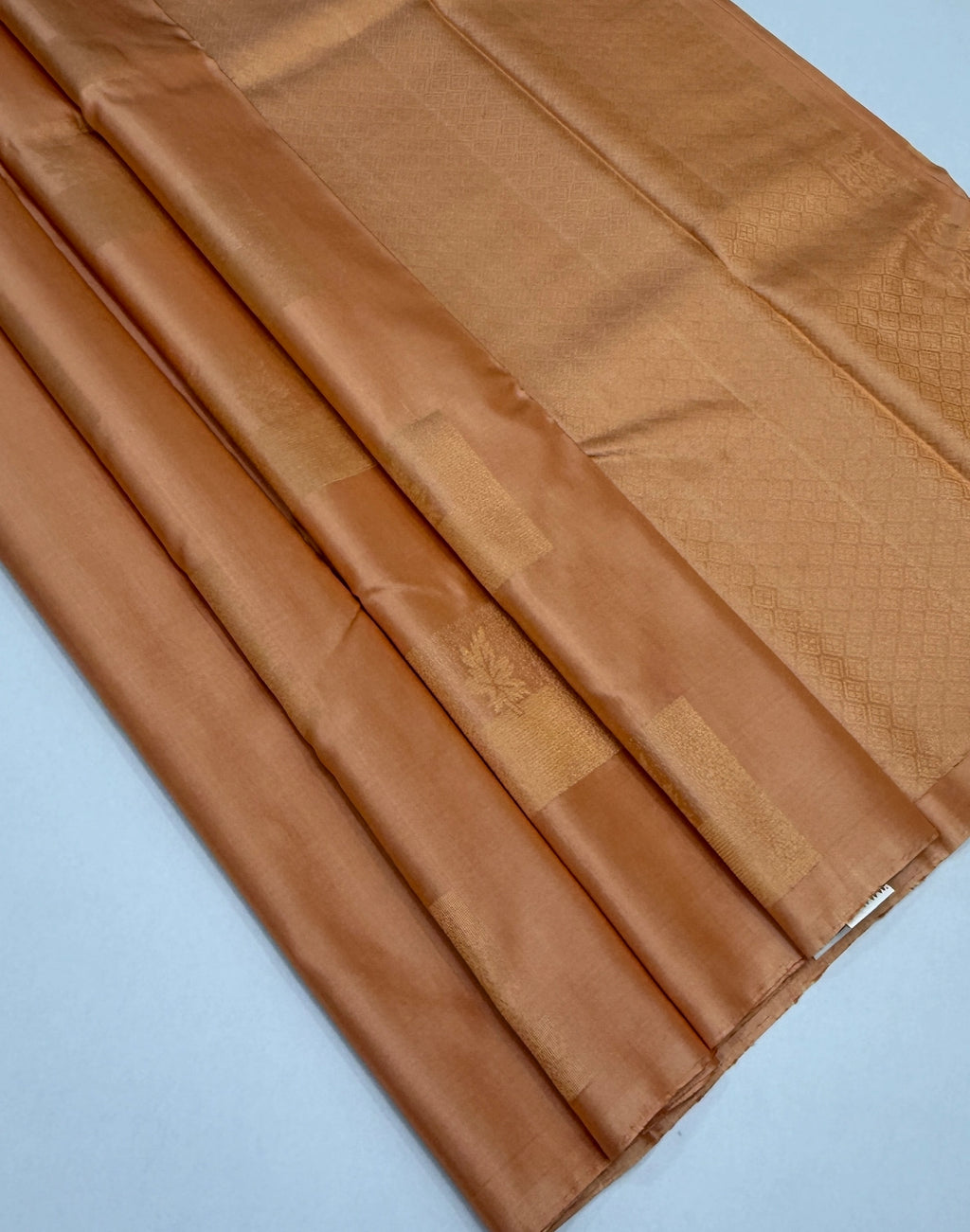 VSDS220 - dark sandal color body, pallu , blouse pure silk saree