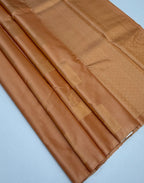 VSDS220 - dark sandal color body, pallu , blouse pure silk saree