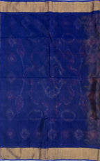 VSISC373 - mango yellow color body , navy blue, color pallu , blouse.