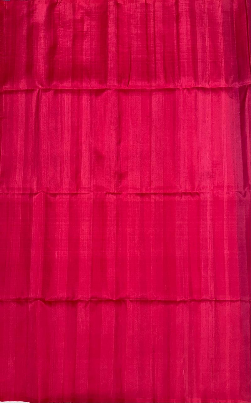 VSD112 - blue color body &amp; dark pink color pallu,blouse - Pure silk saree