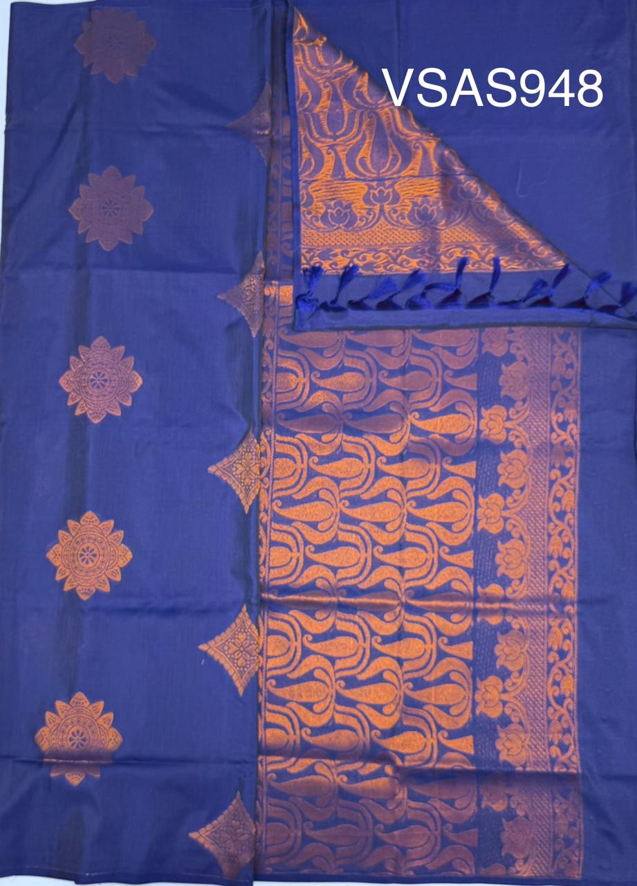 VSAS948 - light ink blue color body ,pallu , blouse.
