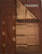 VSAS953 - kaavi with black color body ,pallu , blouse.