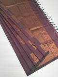 VSAS942 - purple with black color body ,pallu , blouse.