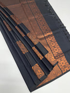 VSAS941 - black color body ,pallu , blouse.