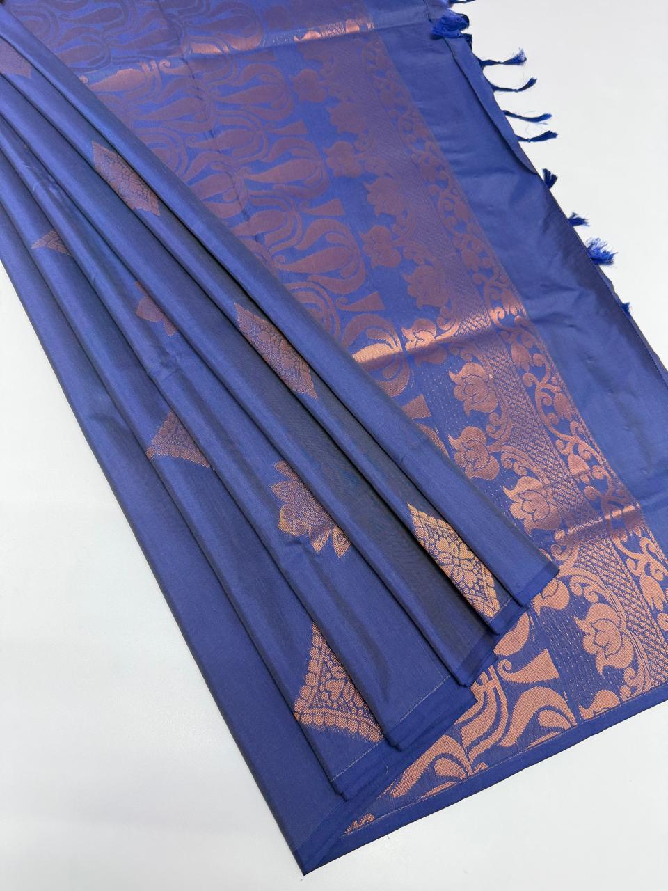 VSAS948 - light ink blue color body ,pallu , blouse.