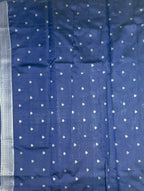 VSAS965 - light blue color body , navy blue color pallu , blouse.