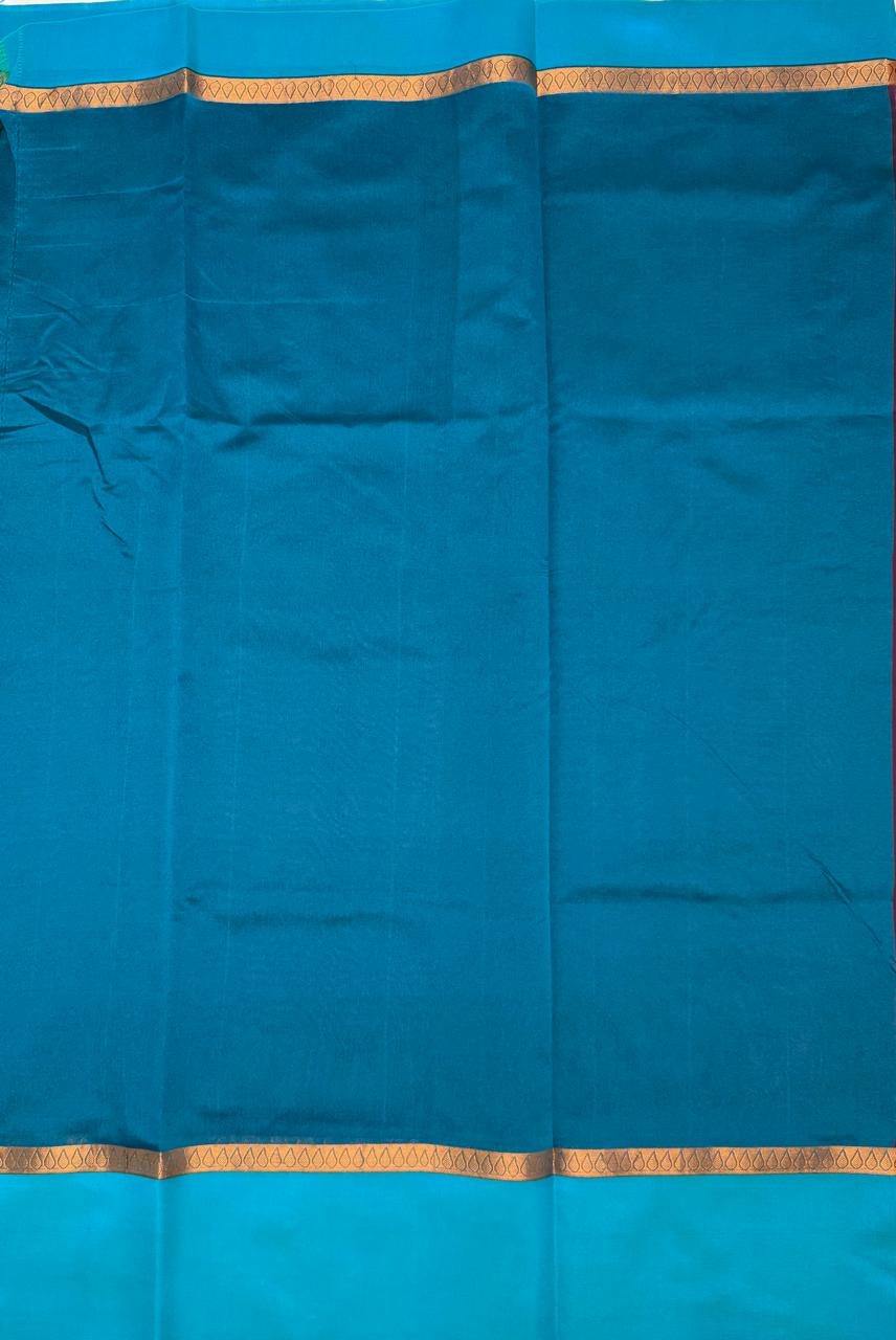 VSKC459 - purple color body , blue color pallu , blouse.