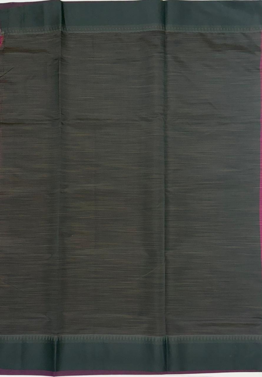 VSKC489 - purple color body , black color pallu , blouse.