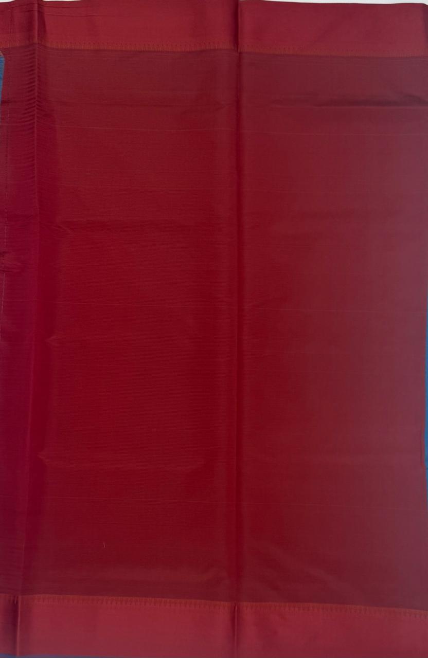 VSKC493 - blue color body , maroon color pallu , blouse.