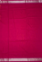 VSC684 - light orange color body , rani pink color pallu,blouse.