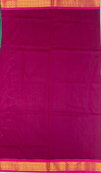 VSC685 - green color body , purple color pallu,blouse.