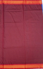 VSC694 - ink blue color body , maroon color pallu,blouse.