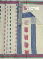 VSC705 - half white color body, pallu,blouse.
