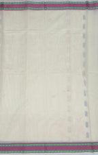 VSC705 - half white color body, pallu,blouse.