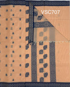 VSC707 - light peach color body, pallu,blouse.