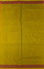 VSC727 - pink with yellow color body , green color pallu,blouse.