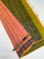 VSC729 - light violet with yellow color body , light green color pallu,blouse.