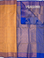 VSAS988 - sandal color body , blue color pallu , blouse.