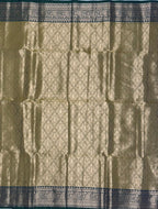 VSAS1014 - cow dung green color body ,pallu , blouse.