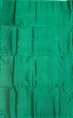 VSA611 - peacock green color body, pallu , blouse pure silk saree
