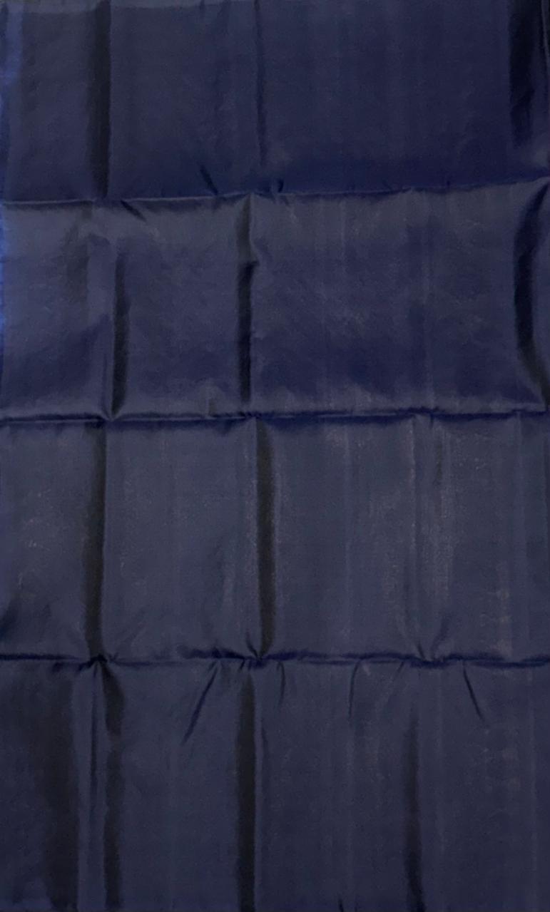 VSS446 - navy blue color body, pallu , blouse pure silk saree
