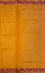 VSC743 - green color body , orange color pallu,blouse.