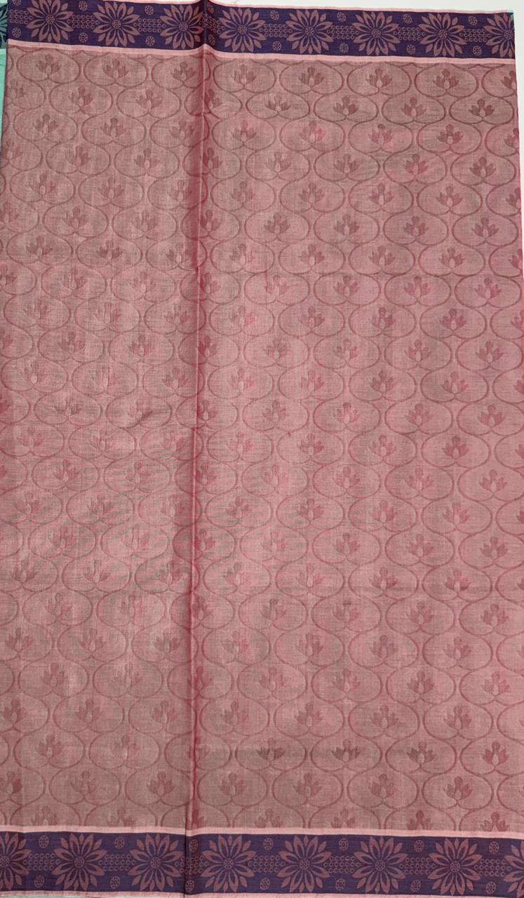 VSC754 - sea blue color body , pink color pallu,blouse.