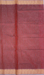 VSC756 - green wiht grey color body , red with grey color pallu,blouse.