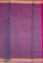 VSC761 - purple color body , blue with pink color pallu,blouse.