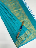 VSC783 - blue color body, pallu,blouse.