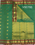 VSC793 - green color body, pallu,blouse.