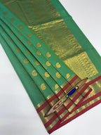 VSC793 - green color body, pallu,blouse.