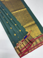 VSC800 - green color body, pallu,blouse.