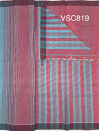 VSC819 - light pink with sky blue color body , light pink color pallu,blouse.