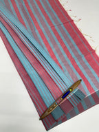 VSC819 - light pink with sky blue color body , light pink color pallu,blouse.