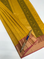 VSC849 - mustard color body, pallu,blouse.