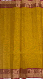VSC849 - mustard color body, pallu,blouse.