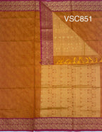 VSC851 - orange color body, pallu,blouse.