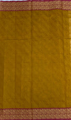 VSC854 - mustard yellow color body, pallu,blouse.