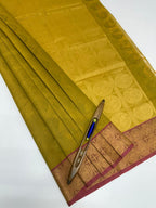 VSC857 - mehandi green color body, pallu,blouse.