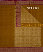 VSC860 - mustard yellow color body, pallu,blouse.
