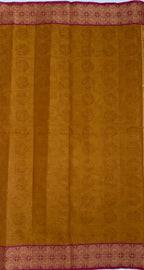 VSC860 - mustard yellow color body, pallu,blouse.