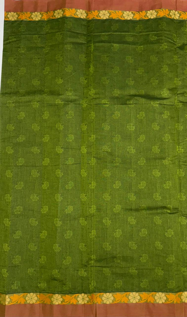 VSC861 - green color body, pallu,blouse.
