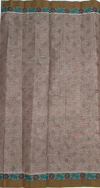 VSC866 - chocolate brown color body, pallu,blouse.
