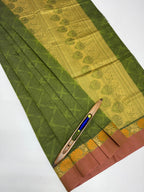 VSC872 - leaf green color body, pallu,blouse.