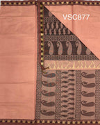 VSC877 - light peach color body, pallu,blouse.